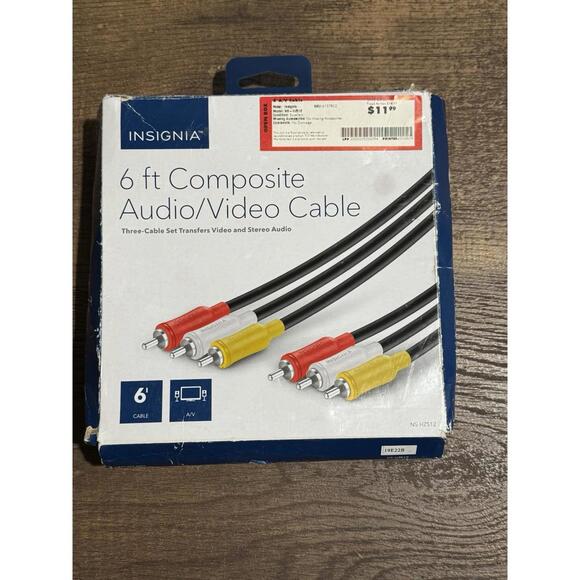 Insignia 6ft Composite Audio/Video Cable NS-HZ512 - Open Box - - Picture 1 of 4